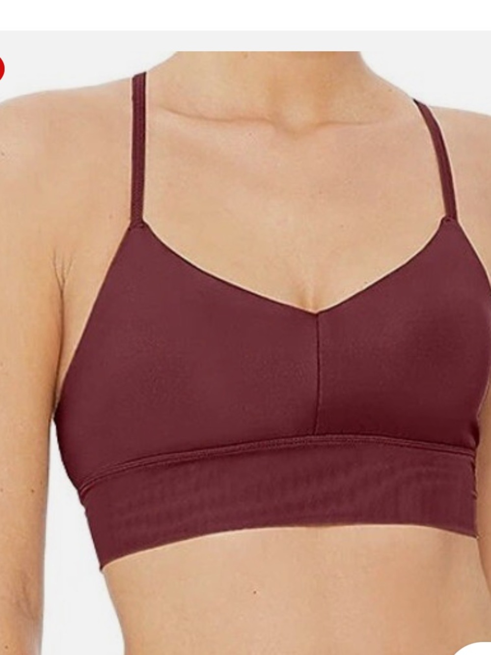 Alo Yoga Lavish Lush Bra Black Cherry Gloss M